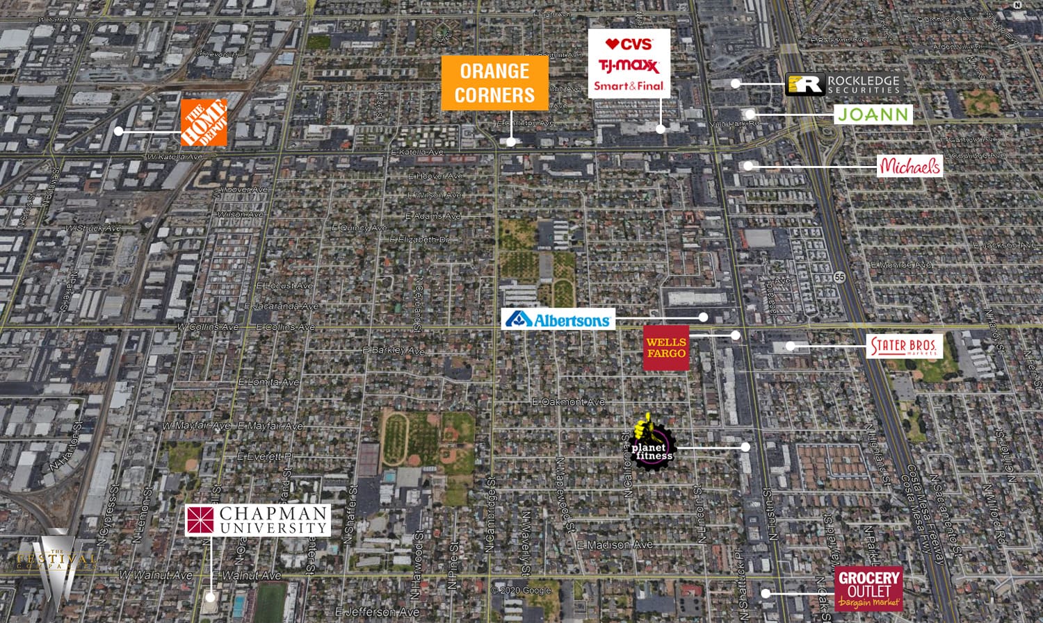 Orange Corners - Aerial View